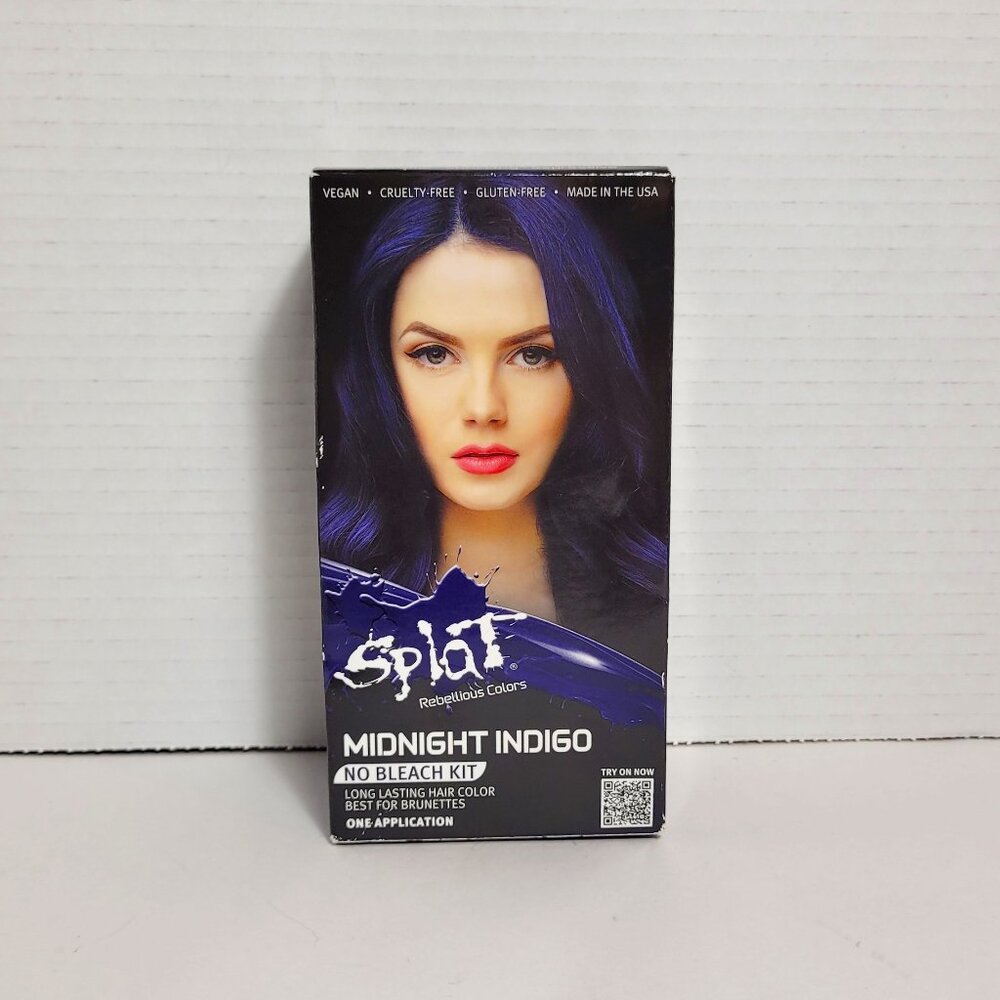 Splat Midnight Indigo Hair Dye No Bleach Semi-Permanent Hair Color Kit New